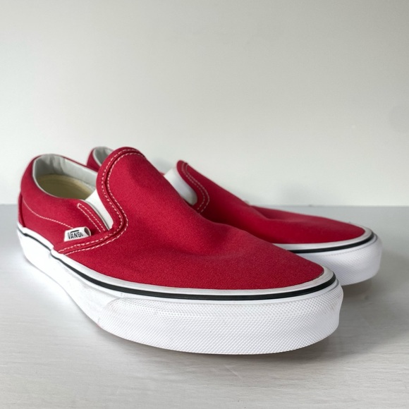 Vans Other - Vans Classic Slip-On Crimson Red Sneakers